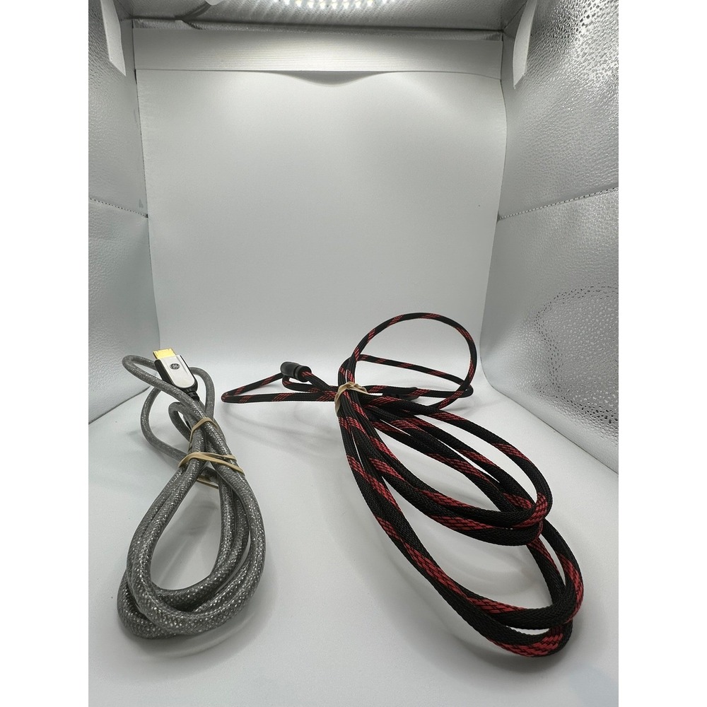 GE and BAM Braided HDMI Cables Lot Silver Red Black High Speed Gold Plated
